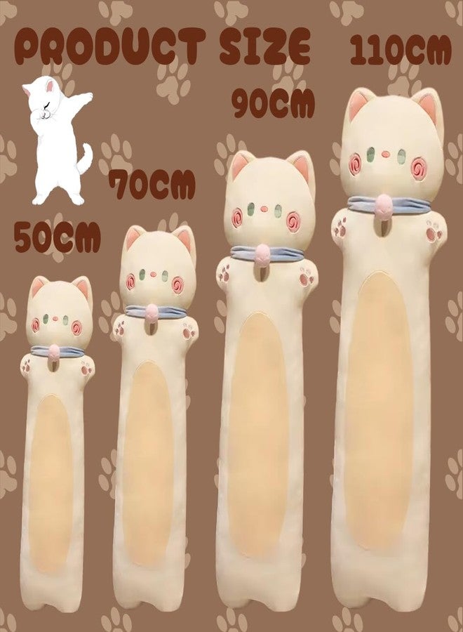 TechMax Solution White Neck Ball Long CAT Plush Pillow - Image 2